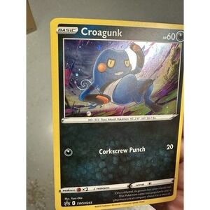 Croagunk - (Cosmos Holo)‎ Promo Card HD MEW FART SWIRL SWSH245 LP